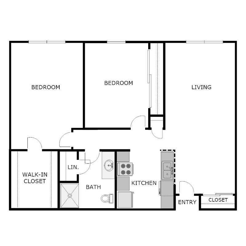 Floor Plans - Lake Plaza Apartments - Clear Lake, Iowa - A PRE/3 Property